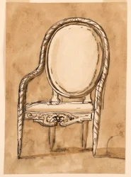 Dibujo, Silla, 1780-1790