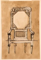 Dibujo, Silla, 1780-1790