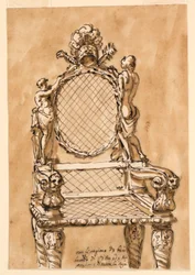 Dibujo, Silla, 1780-1790