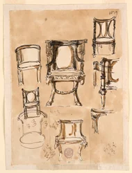 Dibujo, Sillas, 1780-1790