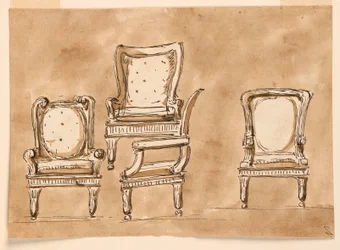 Dibujo, Sillas, 1780-90