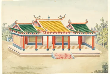 Dibujo, Pabellón de la Chinoiserie, 1815-22