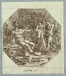 Dibujo, Continencia de Escipión, 1811