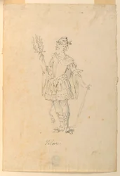 Dibujo, Vestuario: Valor para un ballet, ca. 1720