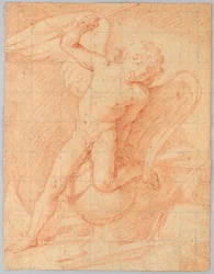 Dibujo, Cupido, 1650-1700