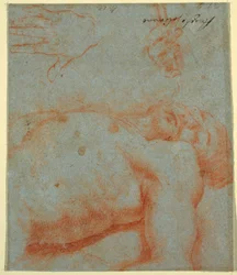 Dibujo, Cristo muerto, siglo XVII-principios del XVIII