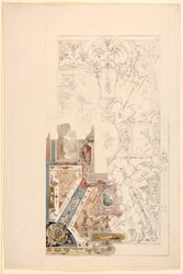 Dibujo, Diseño para un techo, 1750-1800
