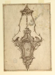 Dibujo, Diseño para un incensario, 1725-1750