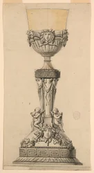 Dibujo, Diseño para un cáliz, 1800-1830