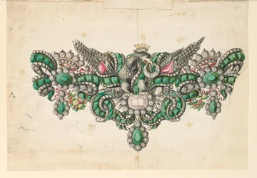 Dibujo, Diseño para un broche, 1740-50