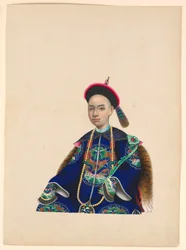 Miniatura, Retrato de hombre sentado en, ca. 1820-60