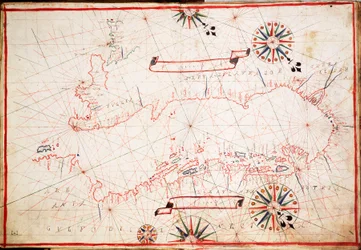 Carta del Adriático, c.1620 (vitela)