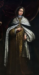 Inés de Faucigny (morte en 1268), esposa de Pedro II, conde de Saboya (Pierre II de Savoie) - Anónimo - siglo XVII - Óleo sobre lienzo