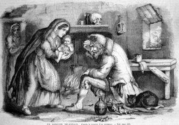 Un mago irlandés, dibujo anónimo