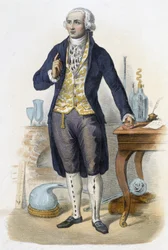 Antoine Laurent de Lavoisier en "Le Plutarque français" ed. Mennechet, París