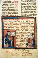 Aristóteles maestro - Iluminura de la Edad Media (ref. 418)