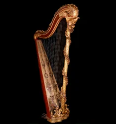 Arte francés: arpa de la Reina de Francia María Antonieta (1755-1793)