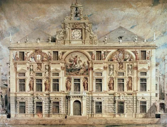 Banco de San Giorgio en Génova, Italia
