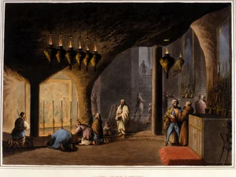 Belén (Cisjordania): La Cueva de la Natividad. Siglo XIX.
