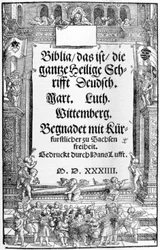 Biblia de Lutero. 1534. Wittenberg. Civica Biblioteca Sormani. Milán