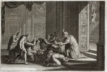 Biblia de Royaumont, Antiguo Testamento: José es reconocido por sus hermanos. Ilustración de 1811