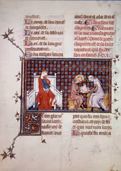 Blanca de Castilla, Reina de Francia, dirigiendo la educación de su hijo Luis IX (San Luis)
