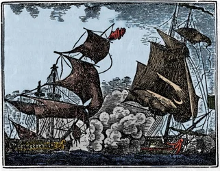 El capitán Thy atacó un galeón de la India (colisión)