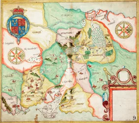 Irlanda Central, Dublín a Sligo, c.1600 (lino, papel)
