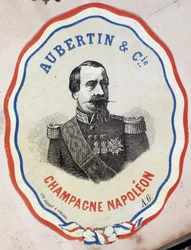 Champán Napoleón - Aubertin & Cie. (retrato de Napoleón III)