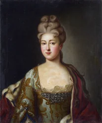 Retrato de la princesa Charlotte de Brunswick-Wolfenbüttel (1694-1715), esposa del Zarevich Alexei Petrovich de Rusia