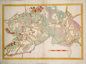 Carta de Leix y Offaly, Irlanda, c.1590 (papel, lino)