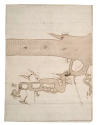 Carta del río Medway y parte del Támesis: nº 24 Sheerness, c.1590 (tinta y aguada)