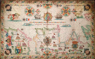 Carta del Atlántico nordeste, de Irlanda a Cabo Verde, c.1600 (manuscrito)