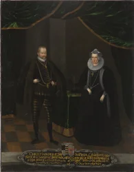 Retrato de Cristián I (1568-1622), Elector de Sajonia y Sofía de Brandeburgo (1568-1622), Electora de Sajonia