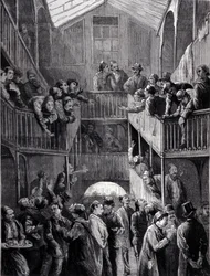 Constantinopla: la bolsa en el suburbio de Galata en 1878.