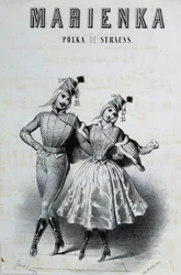 Pareja de bailarines de polka para Strauss “Marienka”, s.d. siglo XIX