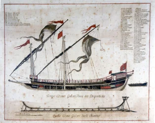 Copa de una galera del siglo XVIII