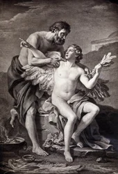 Dédalo e Ícaro (grabado del siglo XIX)