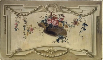 Sobrepuerta: cesta de flores, entre 1769 y 1789 (óleo sobre lienzo)