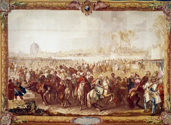 Salida del embajador turco Mehmet Effendi del Jardín de las Tullerías después de la audiencia concedida por el rey Luis XV el 21/03/1721