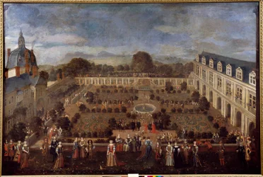 Fiesta en el Palacio Ducal en 1673 por la estancia del Rey Luis XIV y su corte