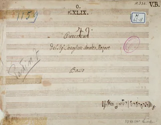 Primera página de Mitrídates, rey del Ponto, ópera de Mozart (1770)