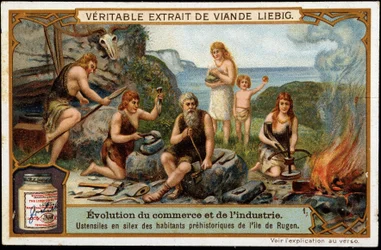 Utensilios de sílex de los habitantes prehistóricos de la isla de Rügen