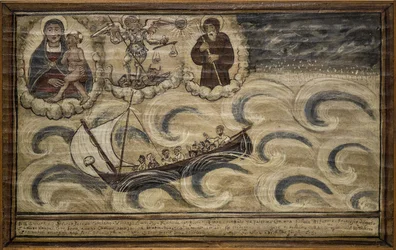 Exvoto marinero, ofrenda popular como muestra de devoción y gratitud del marinero que sobrevive a los peligros del mar, procedente de la Iglesia del Carmine, Torre del Greco, cerca de Nápoles