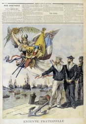 Entente Fraternal (imagen alegórica de la Entente Franco-Rusa) - en “Le Petit Journal”
