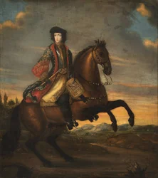 Federico IV de Holstein-Gottorp a caballo - Retrato de Federico IV (1671-1702), Duque de Holstein-Gottorp a caballo, Anónimo