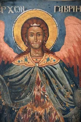 Fresco de la iglesia del monasterio de Koutloumousiou, Monte Athos, Grecia, 2006 (foto)