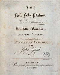 Frontispicio de los Cincuenta y un Salmos por Benedetto Marcello