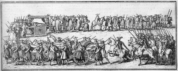 Funeral de un Papa en el siglo XVIII: el convoy fúnebre.