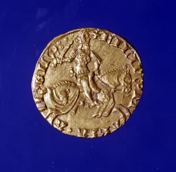 Moneda de oro con la efigie de Filippo Maria Visconti (1392 - 1447)